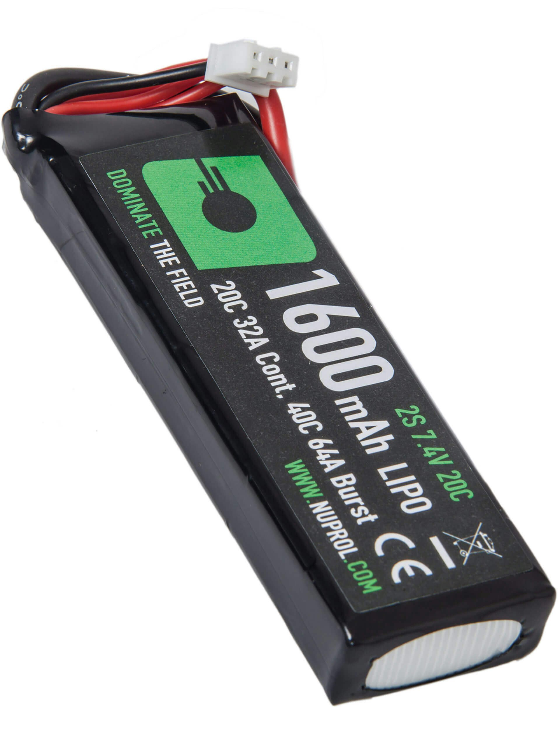 NUPROL 7.4v 1600mAh LiPo Stick Battery (Deans)
